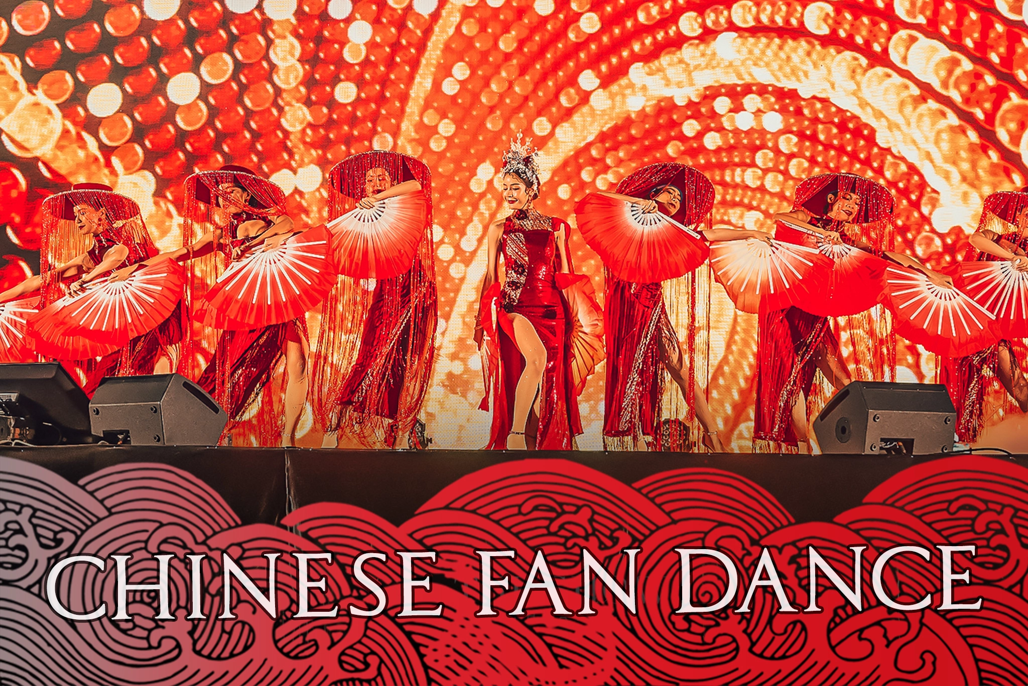 Traditional chinese fan dance